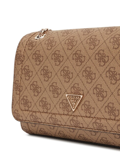 NOELLE 2 Bolso convertible con solapa logotipo de café con leche / marrón - Bolsos Mujer