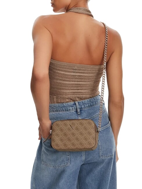 NOELLE 2 Bolso bandolera para cámara logotipo de café con leche / marrón - Bolsos Mujer