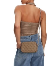 GUESS NOELLE 2 Bolso bandolera para cámara logotipo de café con leche / marrón - Bolsos Mujer - 5