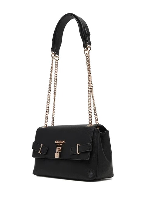 YESBA Bolso de hombro con solapa, bolso bandolera NEGRO - Bolsos Mujer