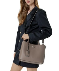 GUESS MERIDIAN 2 Bolso de hombro marrón oscuro - Bolsos Mujer - 4