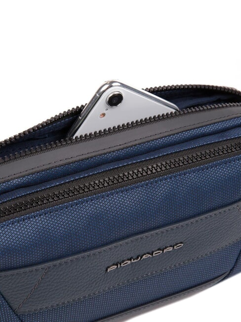 TRAKAI Ri&ntilde;onera de piel y tejido azul - Ri&ntilde;oneras