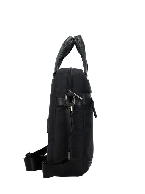 TRAKAI Maletín de piel y tela para portátil de 14" negro - Maletines de Trabajo