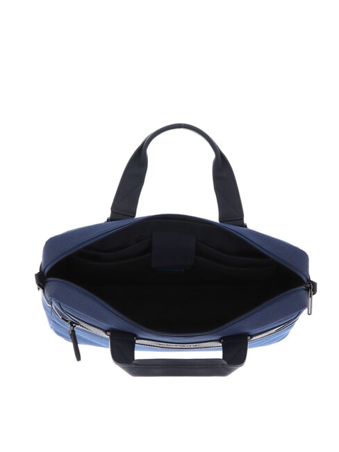 TRAKAI Malet&iacute;n de piel y tela para port&aacute;til de 14" azul - Maletines de Trabajo