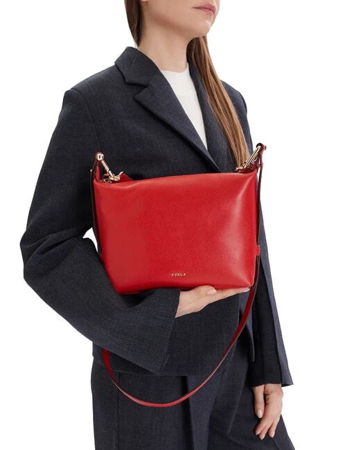 TONIE Bolso pequeño de piel con correa para el hombro m1 rojo - Bolsos Mujer