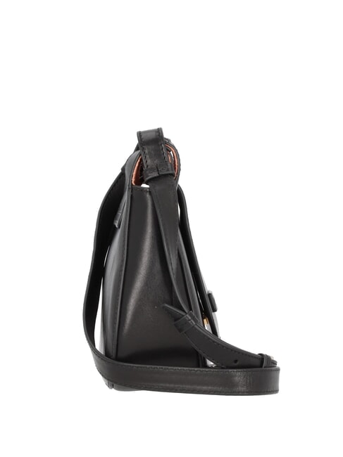 LUCIA Bolso de hombro de piel Oro negro - Bolsos Mujer