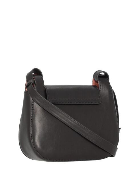 LUCIA Bolso de hombro de piel Oro negro - Bolsos Mujer