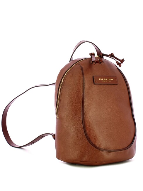 DOMITILLA Mochila mediana de cuero BROWN - Bolsos Mujer