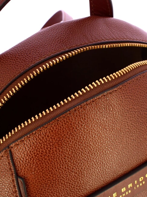 DOMITILLA Mochila mediana de cuero BROWN - Bolsos Mujer