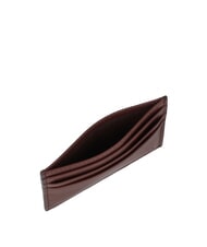 THE BRIDGE ALBERTO Tarjetero plano de cuero Marr&oacute;n / Paladio - Carteras Hombre - 4