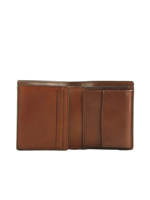 GIACOMO Cartera de piel con monedero Marr&oacute;n / Rutenio - Carteras Hombre