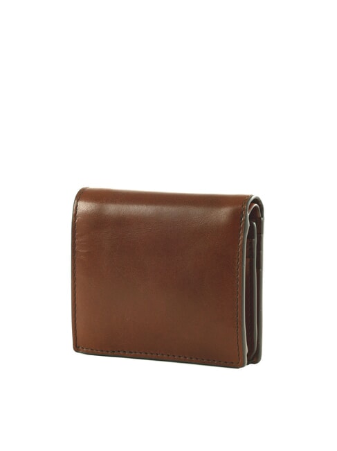 GIACOMO Cartera de piel con monedero Marr&oacute;n / Rutenio - Carteras Hombre