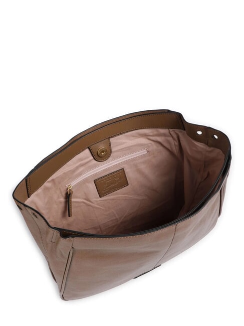 ELISABETTA Bolso de piel con bandolera ostra abb. oro - Bolsos Mujer