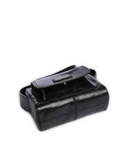 THE BRIDGE FLORA Bolso bandolera de piel con bolsillo Oro negro - Bolsos Mujer - 5