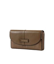 THE BRIDGE ELISABETTA Cartera grande de piel con solapa ostra abb. oro - Carteras Mujer - 3