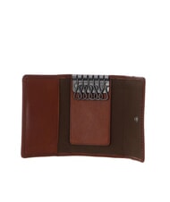 THE BRIDGE GIACOMO Estuche de cuero para llaves Marr&oacute;n / Rutenio - Llaveros - 2