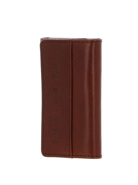 GIACOMO Estuche de cuero para llaves Marr&oacute;n / Rutenio - Llaveros