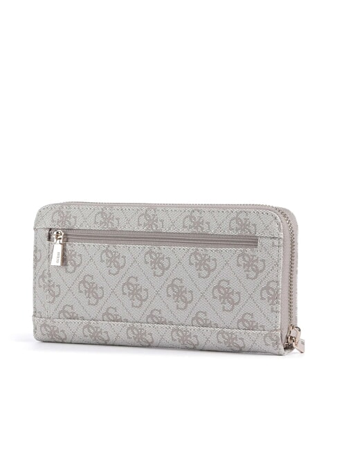 LAUREL 2 Cartera grande con cremallera logotipo de color topo oscuro - Carteras Mujer