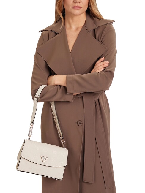 CRESIDIA II Bolso de hombro con solapa logotipo blanquecino - Bolsos Mujer