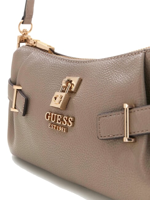 YESBA Bolso bandolera peque&ntilde;o con charm marr&oacute;n oscuro - Bolsos Mujer