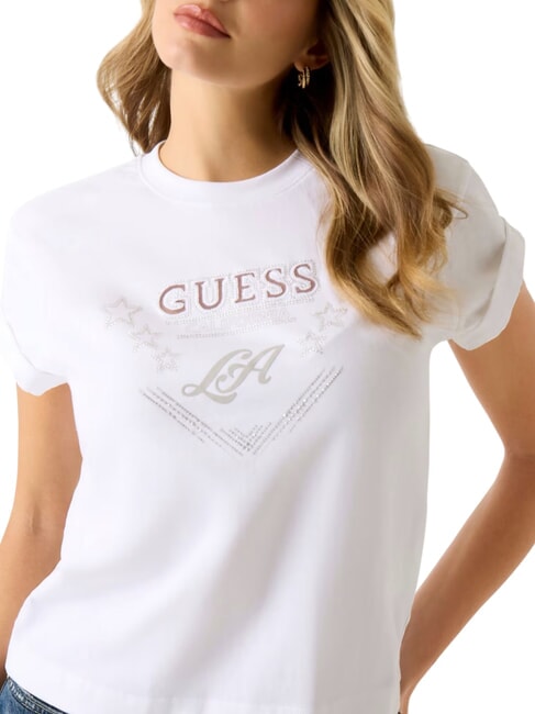 STARS Camiseta con estampado y tachuelas purwhite - camiseta