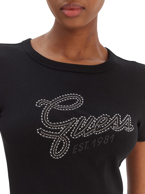 STUDS SCRIPT Camiseta de manga corta de corte entallado jetbla - camiseta