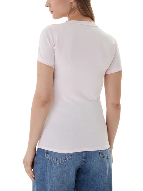 MINI TRIANGLE camiseta con cuello en V rosa delicado - camiseta