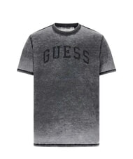 GUESS MARINE LOGO Camiseta de manga corta con efecto desteñido jetbla - camiseta - 4