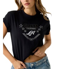 GUESS STARS Camiseta con estampado y tachuelas jetbla - camiseta - 3