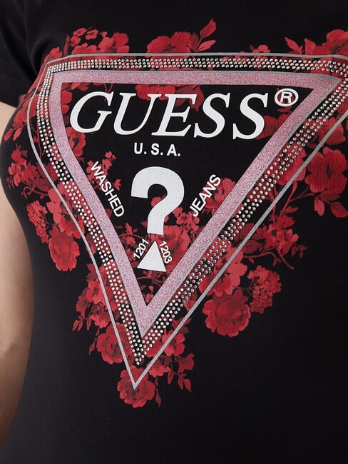 FLOWERS TRIANGLE Camiseta el&aacute;stica de manga corta jetbla - camiseta