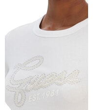 GUESS STUDS SCRIPT Camiseta de manga corta de corte entallado purwhite - camiseta - 3