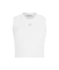 GUESS ALEXIA Rat&oacute;n corto de punto con logotipo de pedrer&iacute;a purwhite - camiseta - 3