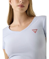 GUESS MINI TRIANGLE camiseta con cuello en V v&iacute;a a&eacute;rea azul - camiseta - 3