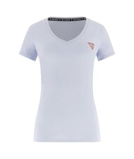 GUESS MINI TRIANGLE camiseta con cuello en V v&iacute;a a&eacute;rea azul - camiseta - 4