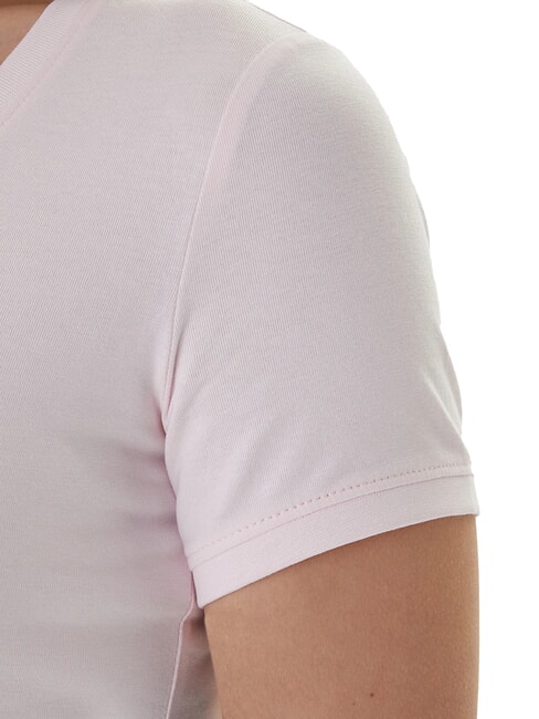 MINI TRIANGLE camiseta con cuello en V rosa delicado - camiseta