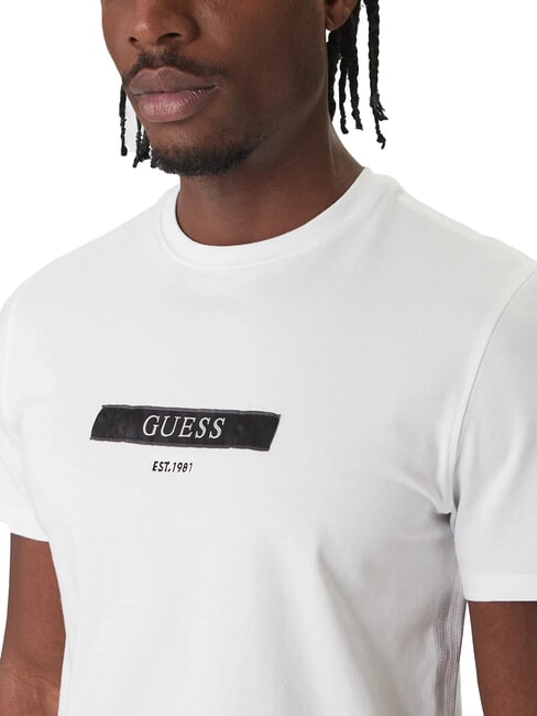 LOGO BOX Camiseta de manga corta de corte entallado purwhite - camiseta