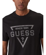 GUESS PAINTED TRIANGLE Camiseta de manga corta de corte regular jetbla - camiseta - 3