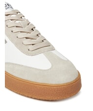 GUESS WIMAN Zapatillas de cuero blanco beige - Zapatos Hombre - 3