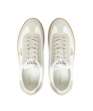 GUESS WIMAN Zapatillas de cuero blanco beige - Zapatos Hombre - 4