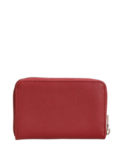 LAUREL 2 Cartera mediana con estampado saffiano granate - Carteras Mujer