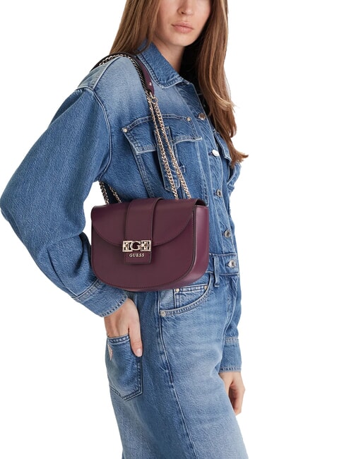 JANE Mini bolso de hombro vino - Bolsos Mujer