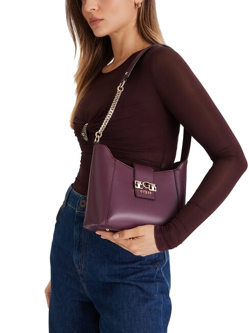 JANE Bolso de hombro vino - Bolsos Mujer