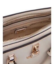 GUESS QUEENSLAND Mini bolso con bandolera blanco roto/gris topo - Bolsos Mujer - 3