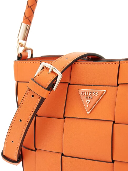 MAYLEE Mini bolso de hombro tipo cubo naranja - Bolsos Mujer