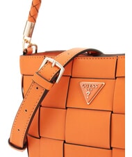 GUESS MAYLEE Mini bolso de hombro tipo cubo naranja - Bolsos Mujer - 4