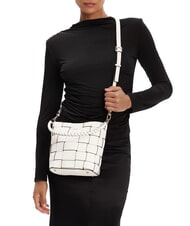 GUESS MAYLEE Mini bolso de hombro tipo cubo OFFWHITE - Bolsos Mujer - 4