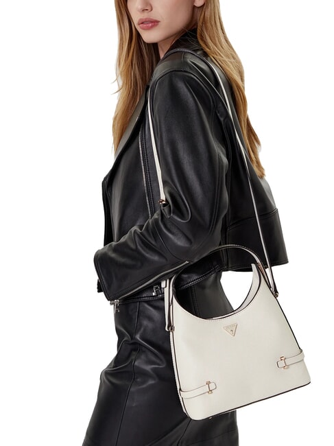 GIULLY 2 Bolso con estampado Saffiano y bandolera OFFWHITE - Bolsos Mujer