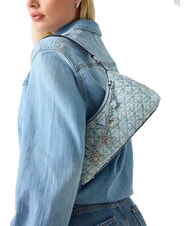 GUESS EVERLEE Bolso de hombro azul brumoso multi - Bolsos Mujer - 4