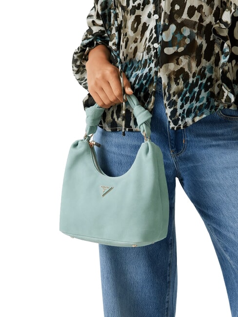 ISOTTA Bolso de piel de ante con cadena eucalipto - Bolsos Mujer