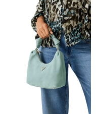 GUESS ISOTTA Bolso de piel de ante con cadena eucalipto - Bolsos Mujer - 5